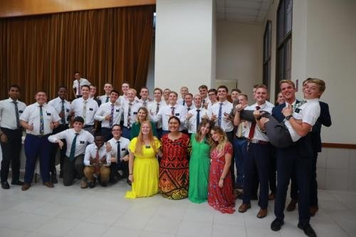 Alyssa with her zone during zone confernece