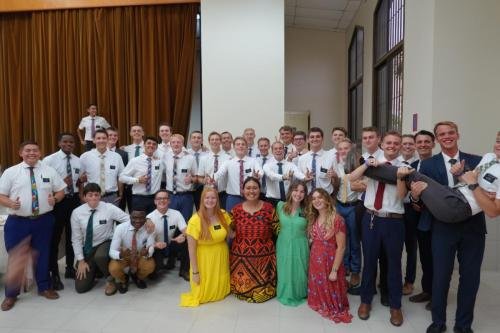 Alyssa with her zone during zone confernece