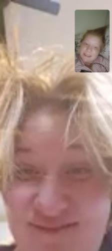 A screenshot of Diana and Alyssa on a phone call