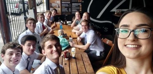 Alyssa's MTC district eating at a restaurant