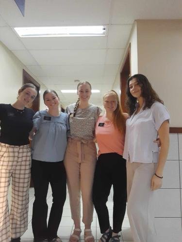 Alyssa and Sister Fuller with their roommates