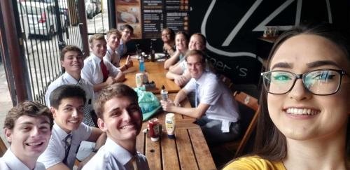 Alyssa's MTC district eating at a restaurant