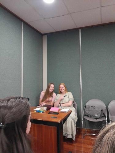 Alyssa and Sister Fuller ready to teach0