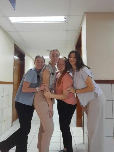 Alyssa and Sister Fuller with their roommates