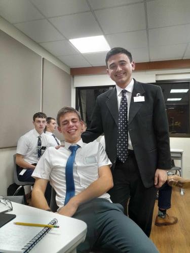 Elder Foutz gets embarrased during class